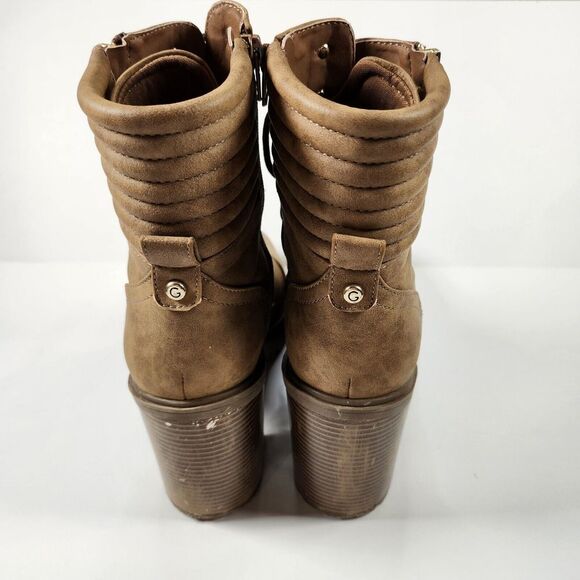 GBG Los Angeles Siana-R High Heel Boots Women Brown 10M Faux Leather Chunky Y2K - Picture 10 of 16